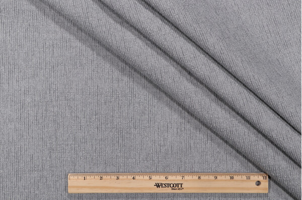 Crypton Textured High Performance Chenille Upholstery Fabric in Steel