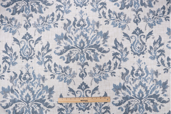 Covington Vanessa Printed Cotton Blend Drapery Fabric in 51-Denim