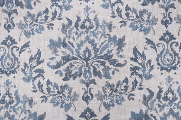 Covington Vanessa Printed Cotton Blend Drapery Fabric in 51-Denim