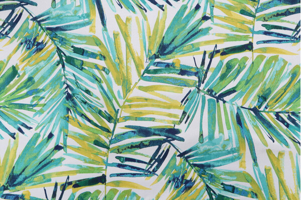 Bryant Fabrics Coastal Palm Printed Polyester Outdoor Fabric in Tide Pool