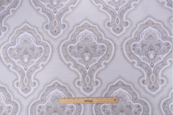Jennifer Adams Home Laval Printed Cotton Drapery Fabric in Travertine for Covington