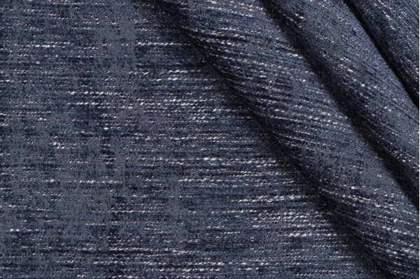 Layla Woven Chenille Upholstery Fabric in Indigo
