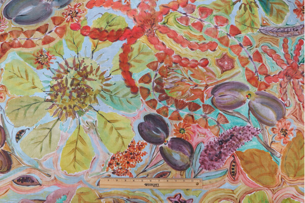 Denise Burkitt Exotic Garden Palace - Courtyard Jewels Printed Cotton Craft Fabric in Plumeria for Free Spirit