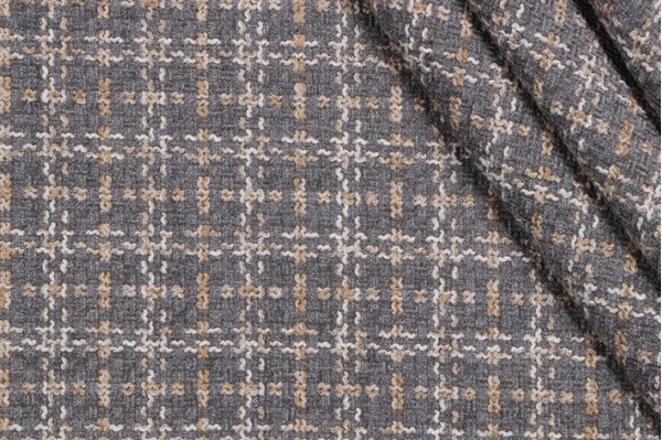 Waverly Full Effect Woven Chenille Upholstery Fabric in Graphite