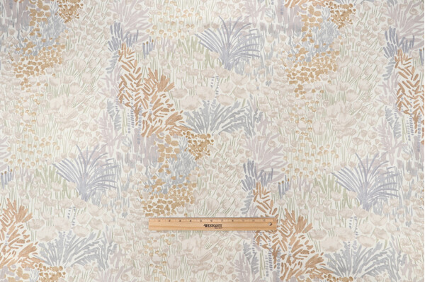 Richloom Garden Party Printed Cotton Drapery Fabric in Flaxen