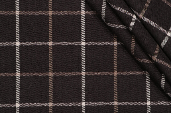 Guetta Woven Chenille Upholstery Fabric in Ebony
