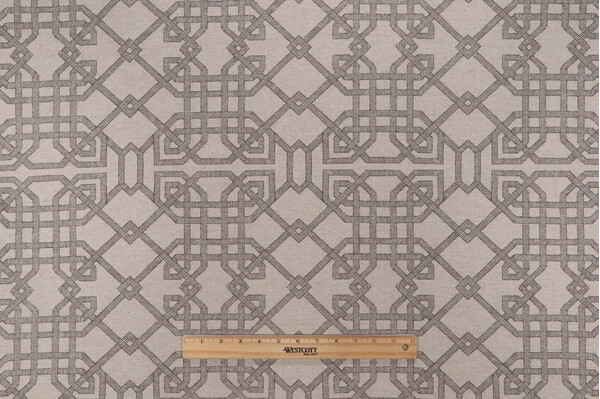 Lacefield Arbor Printed Drapery Fabric in Stone