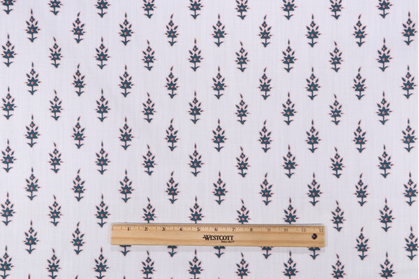 Click for 11.75 Yards Lacefield Hilda Printed Cotton Blend Drapery Fabric in Aegean Lacefield Hilda Printed Cotton Blend Drapery Fabric in Aegean