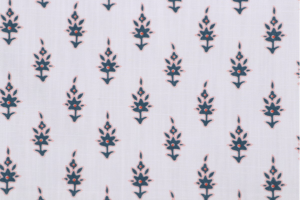 Click for 11.75 Yards Lacefield Hilda Printed Cotton Blend Drapery Fabric in Aegean Lacefield Hilda Printed Cotton Blend Drapery Fabric in Aegean