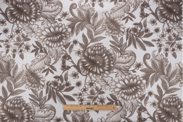 Click for 7.13 Yards Lacefield Printed Linen Drapery Fabric in Sepia Lacefield Printed Linen Drapery Fabric in Sepia