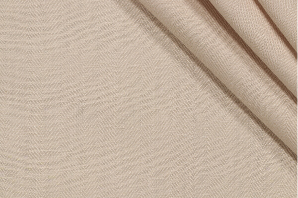 Herringbone Woven Decorator Fabric in Natural