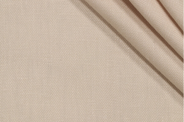 Herringbone Woven Decorator Fabric in Natural