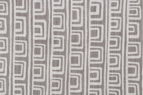 Squared Printed Drapery Fabric in Dove