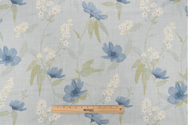 Click for 2.88 Yards Regal Fabrics Printed Drapery Fabric in Mist Regal Fabrics Printed Drapery Fabric in Mist