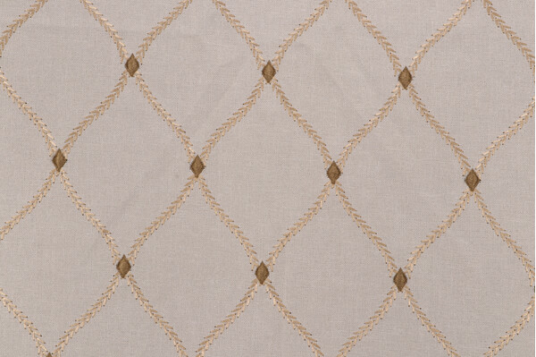 Click for 1 Yard Mill Creek Engaging Embroidered Drapery Fabric in Ecru 1 Yard Mill Creek Engaging Embroidered Drapery Fabric in Ecru