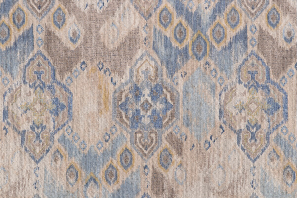 Richloom Yucatan Printed Cotton Blend Drapery Fabric in Bluestone