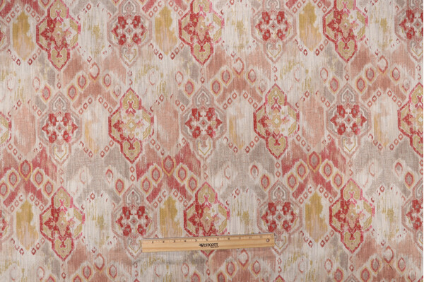 1 Yard Richloom Yucatan Printed Cotton Blend Drapery Fabric in Adobe