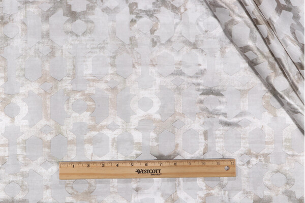 Henriette Damask Decorator Fabric in Pearl