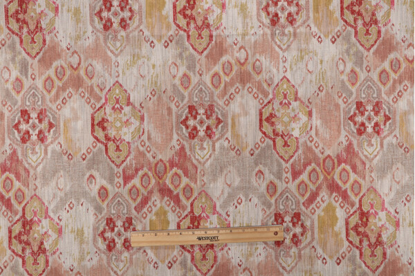 1 Yard Richloom Yucatan Printed Cotton Blend Drapery Fabric in Adobe