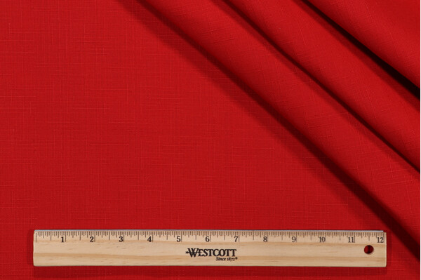 Solid Woven Polyester Outdoor Fabric in Red