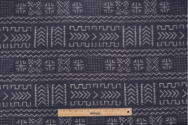 Jennifer Adams Mazinda Woven Upholstery Fabric in 55-Navy for Covington