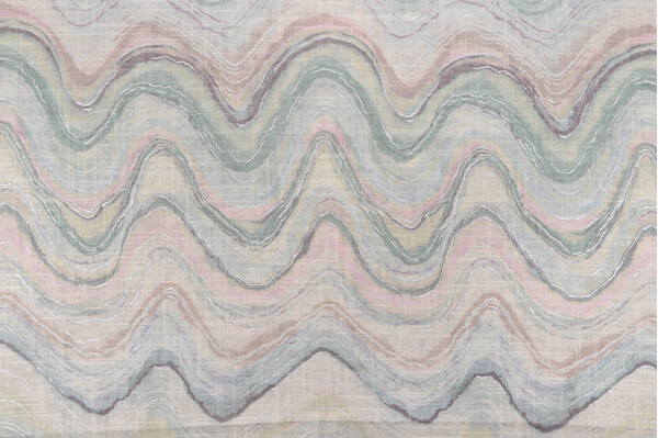 Richloom Florence Printed Linen Blend Drapery Fabric in Atmosphere