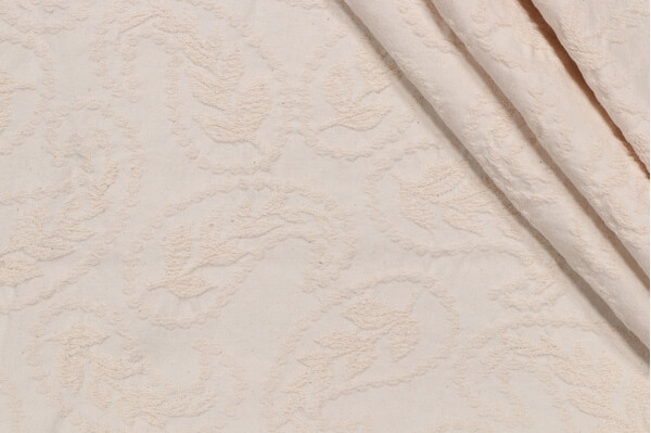 Tangiers Washed Cotton Jacquard Decorator Fabric in Natural