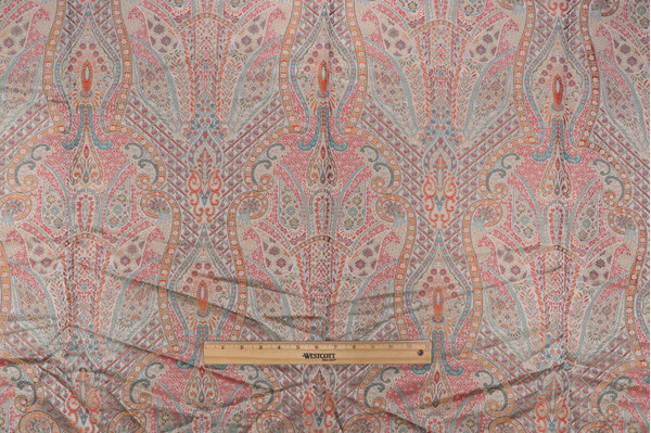 1 Yard Imperial Tapestry Upholstery Fabric in Coral Pink