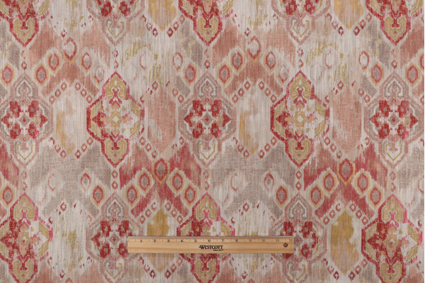 1 Yard Richloom Yucatan Printed Cotton Blend Drapery Fabric in Adobe