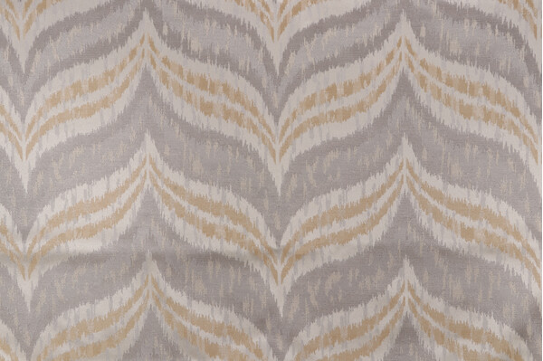 Zemlya Tapestry Upholstery Fabric in Gray Gold