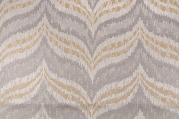 Zemlya Tapestry Upholstery Fabric in Gray Gold