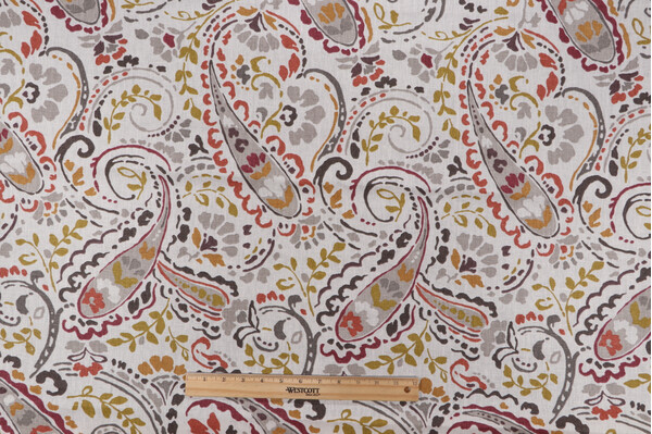 Thom Filicia Tousey Printed Linen Drapery Fabric in Quarry for Kravet CLOSEOUT