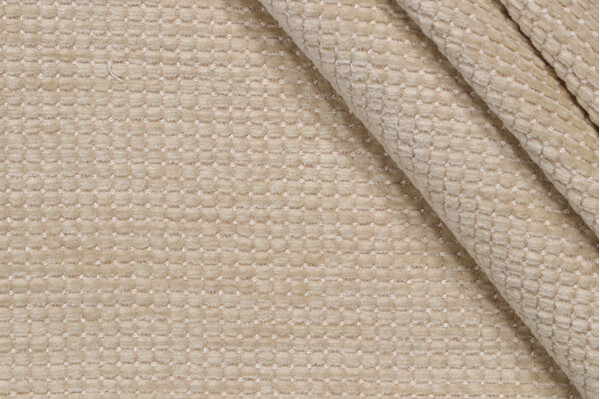 1 Yard Scalamandre Cubic Woven Chenille Upholstery Fabric in Ivory/White