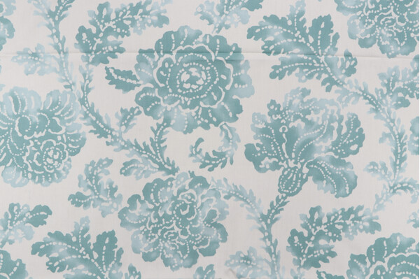 P Kaufmann Morning Tide Printed Cotton Drapery Fabric in Beach