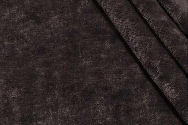 Umbria Linen Velvet Upholstery Fabric in Truffle