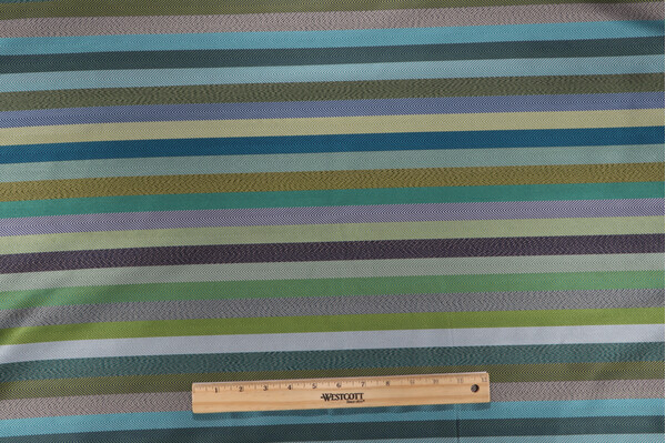 Signature Stripe Woven Decorator Fabric in Azure