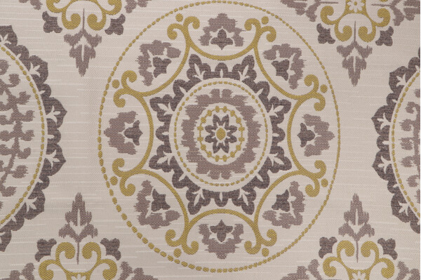 Susannah Damask Decorator Fabric in Graphite
