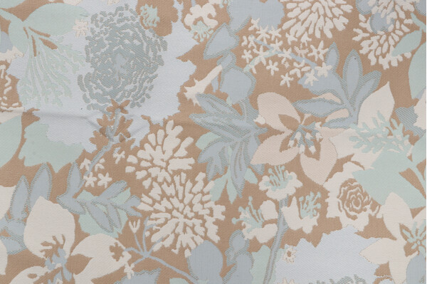 Claude Polyolefin Tapestry Outdoor Fabric in Aqua