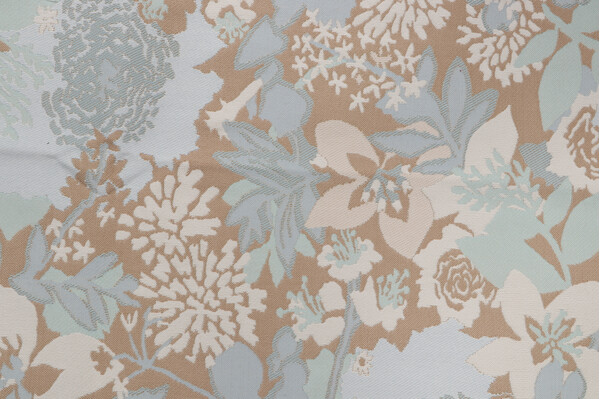 Claude Polyolefin Tapestry Outdoor Fabric in Aqua