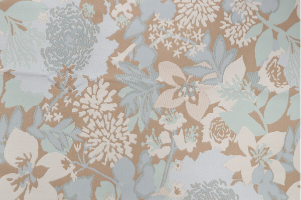 Claude Polyolefin Tapestry Outdoor Fabric in Aqua