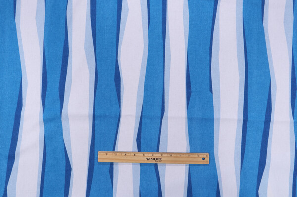 Domino Martin Line Printed Cotton Drapery Fabric in High Noon for Robert Allen