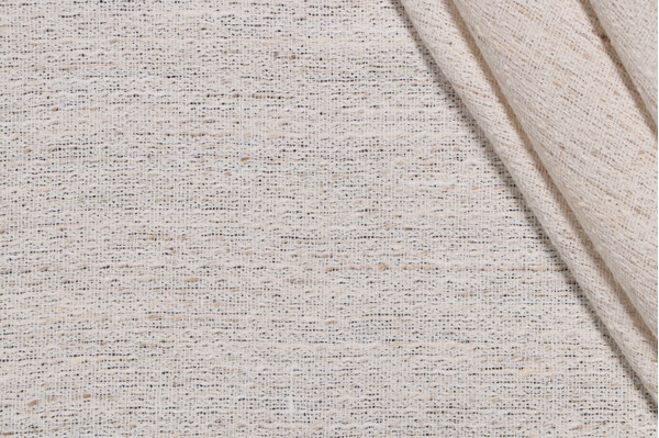 Sample of PK Lifestyles Ethan Sheer Drapery Fabric in Cream 