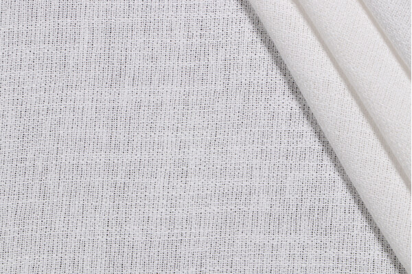 Sample of PK Lifestyles Zachary Sheer Drapery Fabric in White 