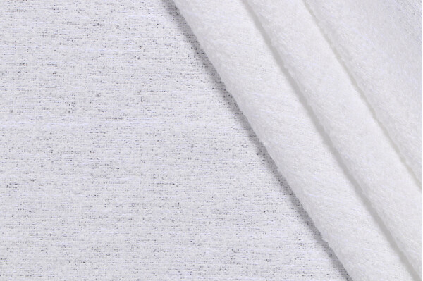 Sample of PK Lifestyles Jordan Semi-Sheer Drapery Fabric in White 