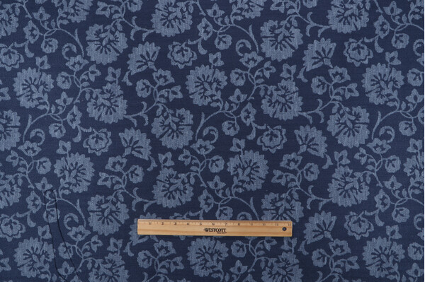 PK Lifestyles Fancify Damask Upholstery Fabric in Indigo 