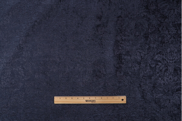 PK Lifestyles Veneto Chenille Damask Upholstery Fabric in Navy 