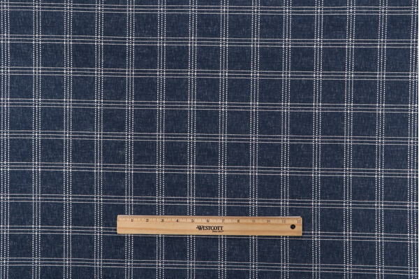 Click for PK Lifestyles Catalina Check Woven Chenille Upholstery Fabric in Indigo  PK Lifestyles Catalina Check Woven Chenille Upholstery Fabric in Indigo