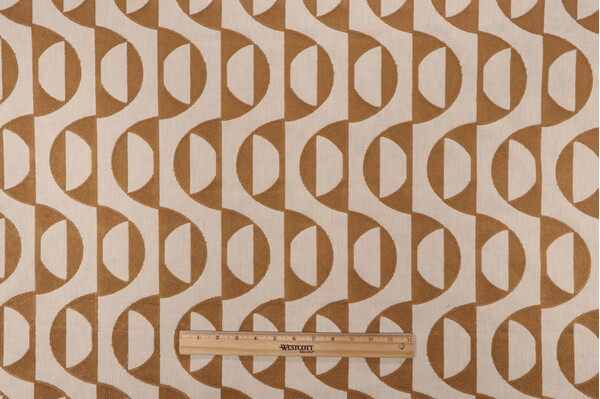 Click for PK Lifestyles Calder Embroidered Decorator Fabric in Golden  PK Lifestyles Calder Embroidered Decorator Fabric in Golden