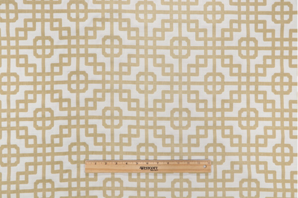 PK Lifestyles Interlacing Flocked Decorator Fabric in Sandstone 