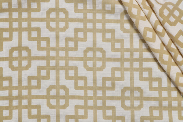PK Lifestyles Interlacing Flocked Decorator Fabric in Sandstone 